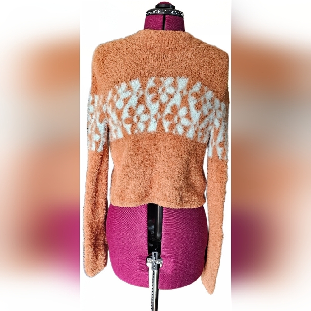 Stitch & Pine Fuzzy Burnt Orange Sweater